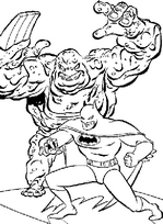 coloriage batman combat comme le golem